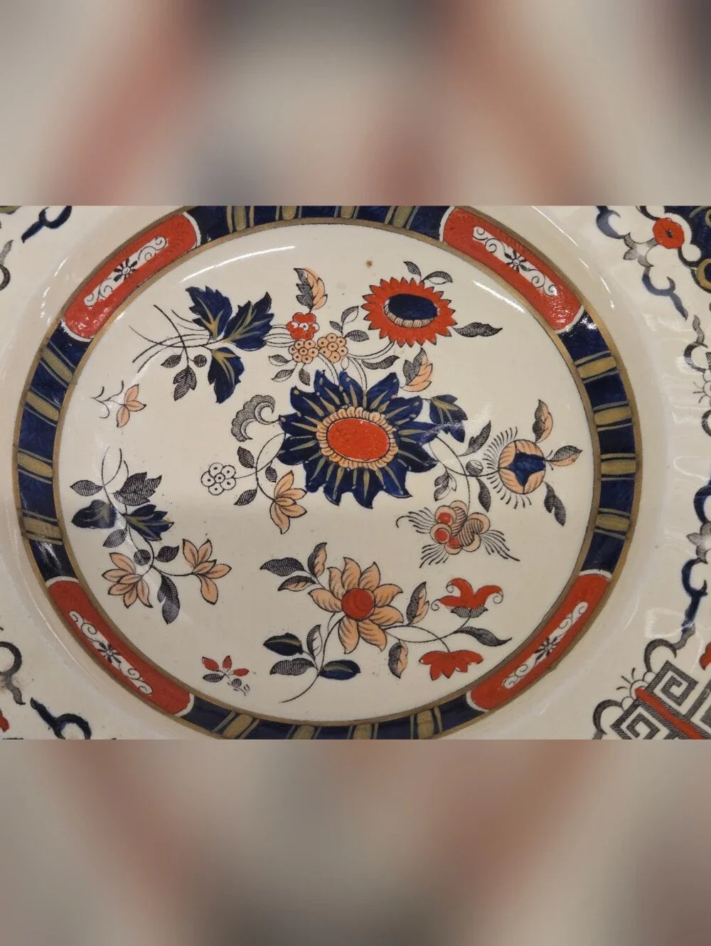 Set of 2 Antique  Mason's Ironstone dinner plates in the 